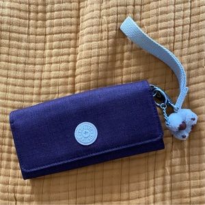 Kipling tri fold wallet, eggplant purpled